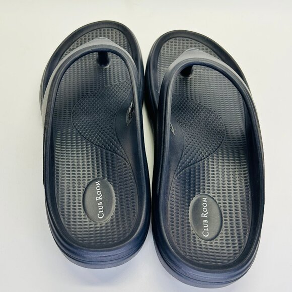 Club Room Mens Remy Thong Sandals Size 9M Navy Blue Slip On Summer Casual - Picture 3 of 11